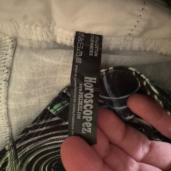 Horoscope X Dolls Kill Green Black Pulse Effect Denim Mini Skirt & Corset NWT M - Picture 12 of 16